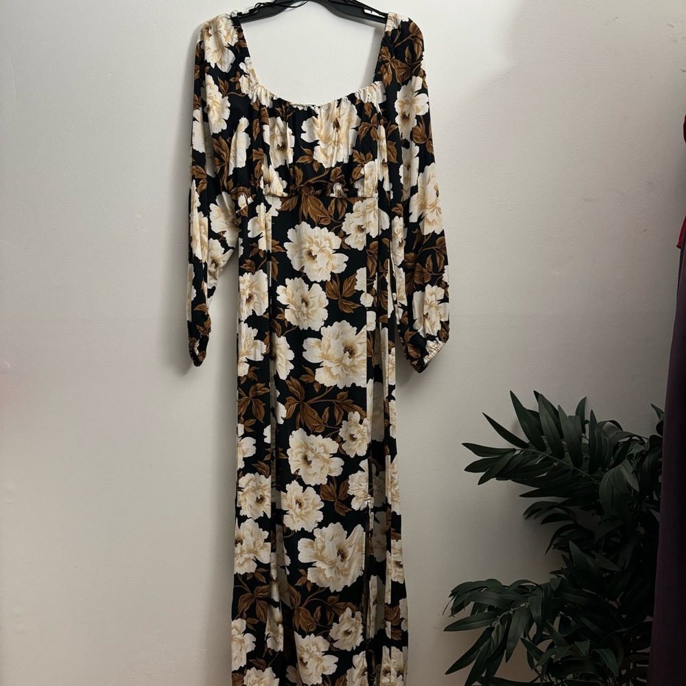 Long sleeve floral maxi